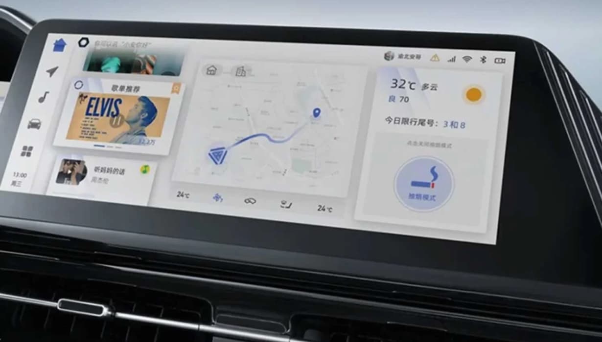 Pantalla de infoentretenimiento a color de 12.3".