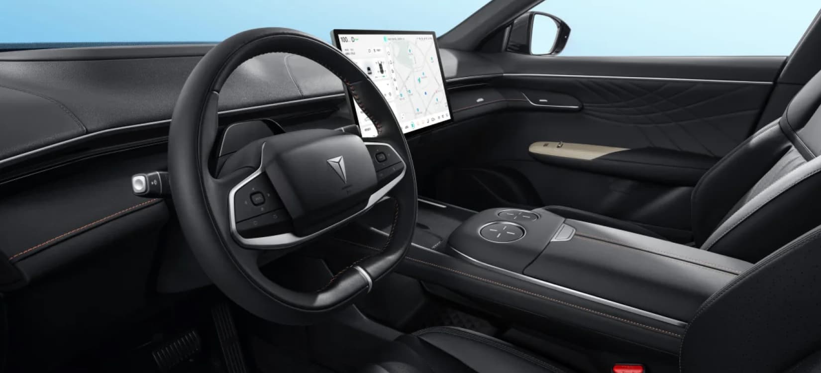 Aceleracion de 0 a 100 km/h en 7.9 segundos. BEV: 160 kW (214 HP). REEV: 175 kW (234 HP).