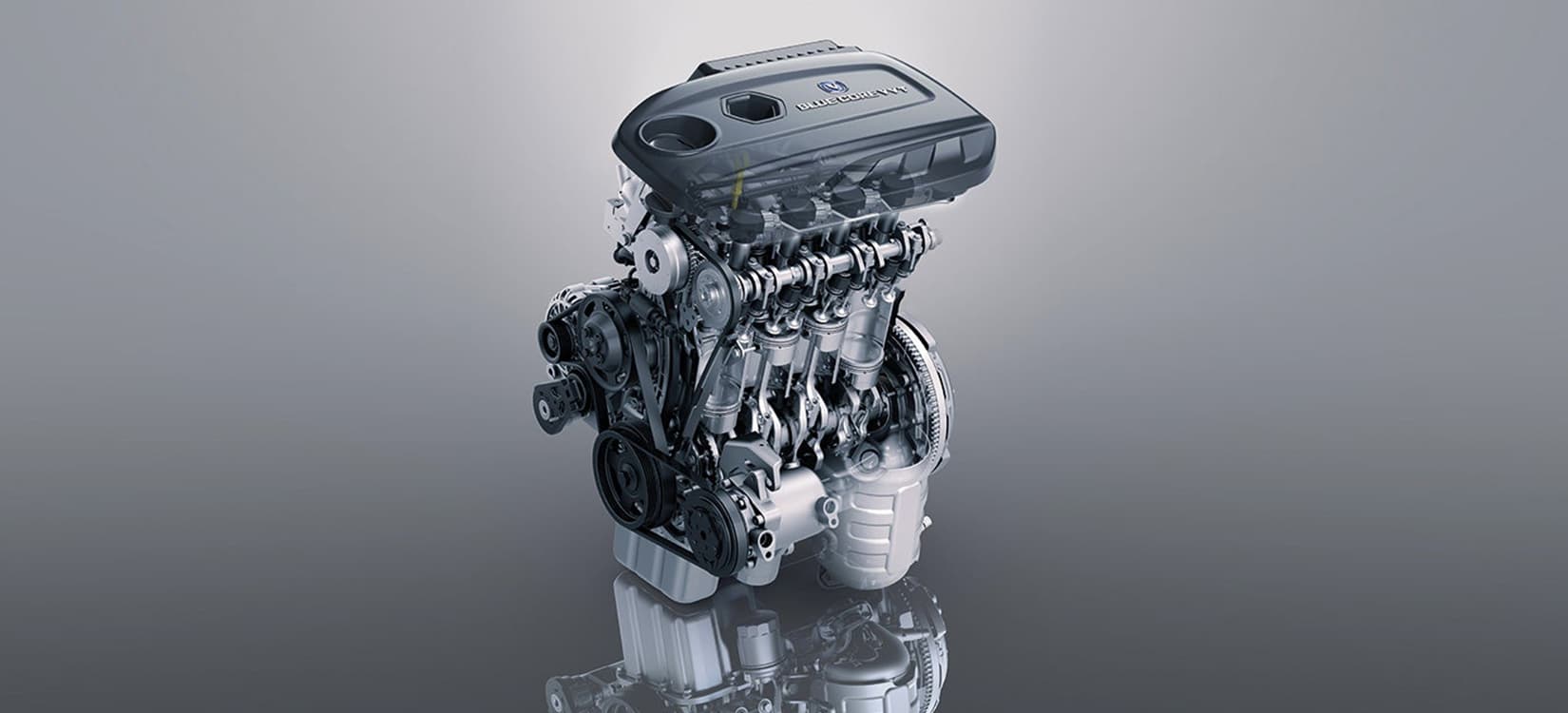 Motor Blue Core 1.5L con transmision automatica de doble embrague de 5 velocidades.